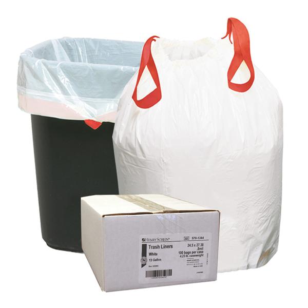 HSI Bag Liner Low Density Plastic 0.8mil Drawtape 24-1/2x27.38